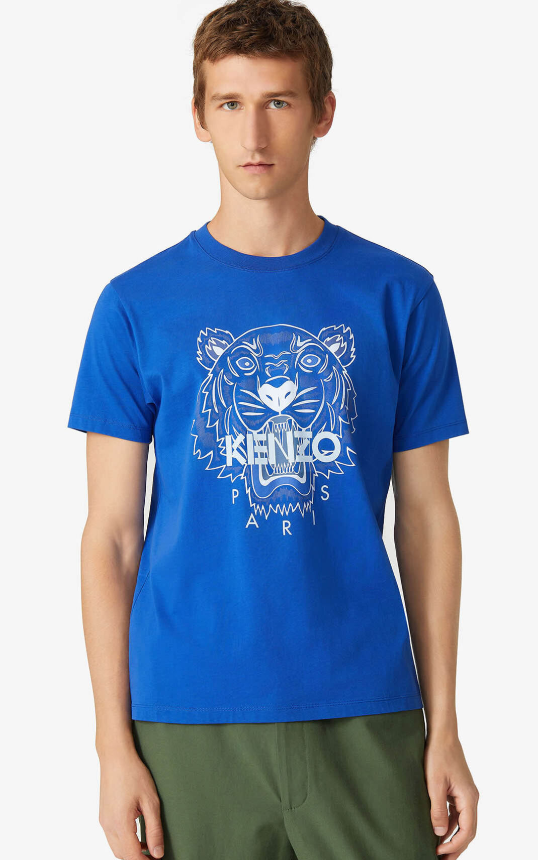 Kenzo Tiger T Shirt Royal Blue For Mens 9546YODUB